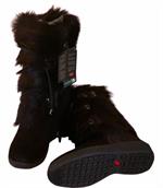 Pelsstøvle i brun ged.